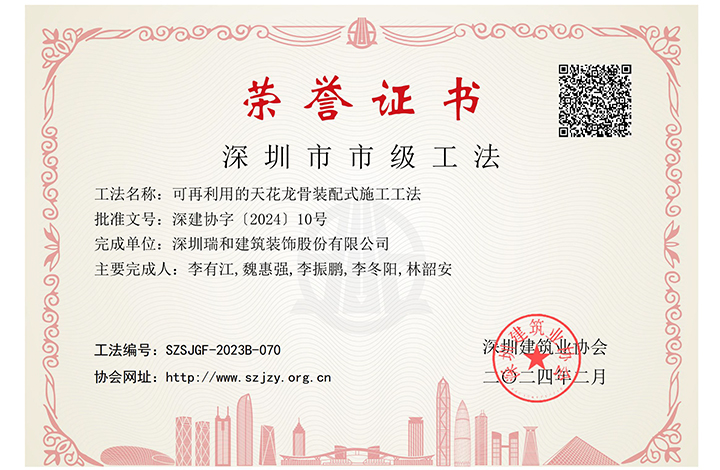 瑞和时事丨创新引领发展 瑞和装配式技术再获新成果